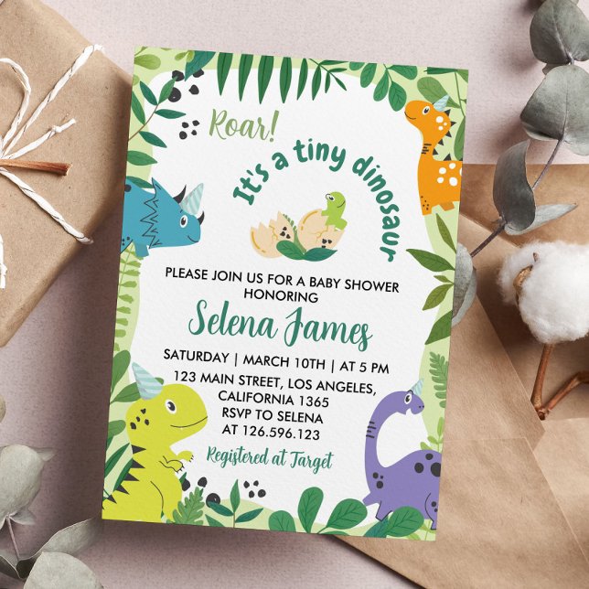 Dinosaur Baby Shower Invitation (Creator Uploaded)