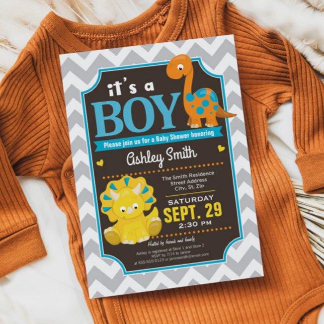 Dinosaur Baby Shower Invitation Boy (Creator Uploaded)