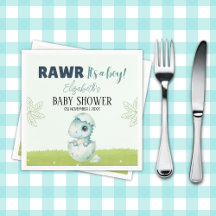 Dinosaur Baby Shower Party Napkins for Boy