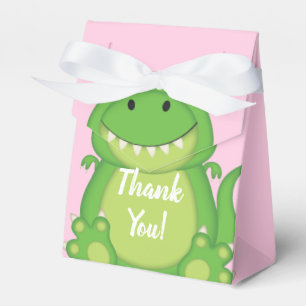 Dinosaur Baby Shower T-Rex Pink Girl Favour Box