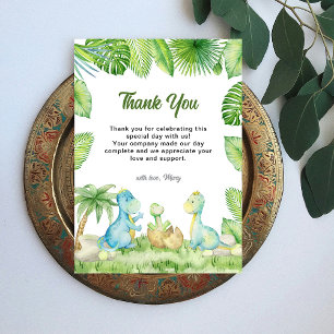 Dinosaur Baby Shower Thank You Card