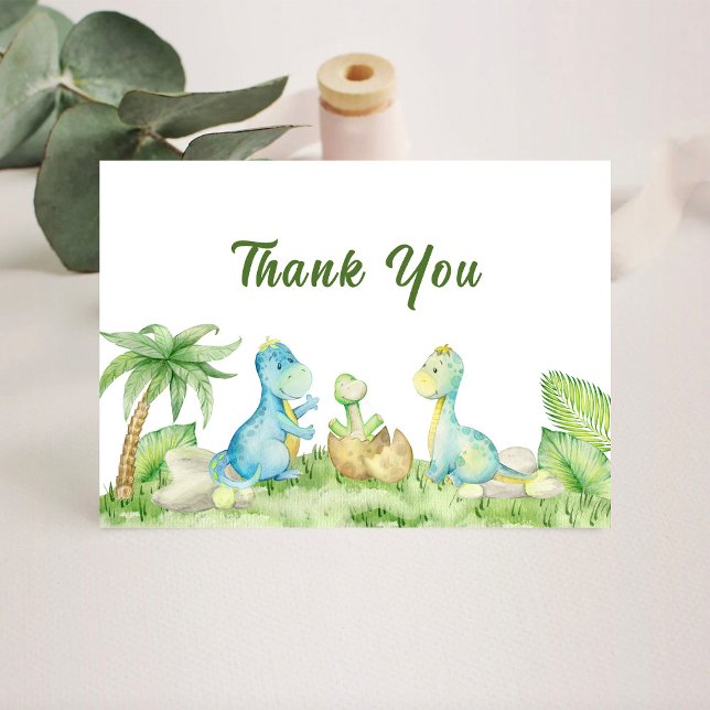 Dinosaur Baby Shower Thank You Card (Creator Uploaded)