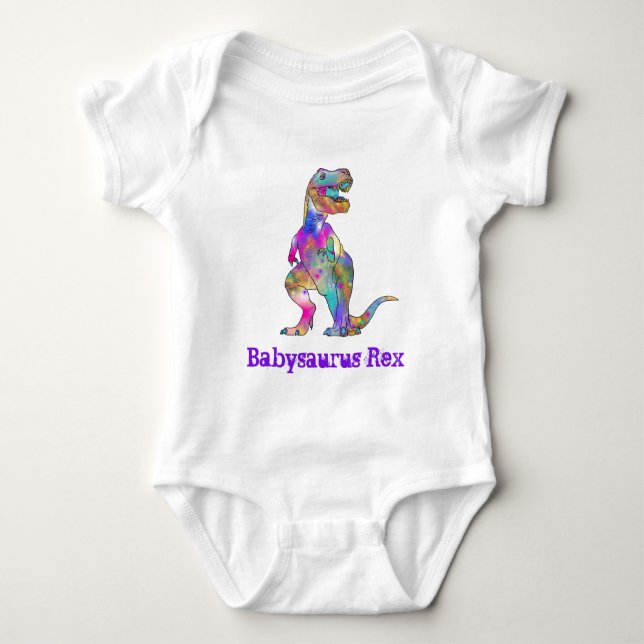 Dinosaur Babysaurus Rex New Baby Bodysuit (Front)
