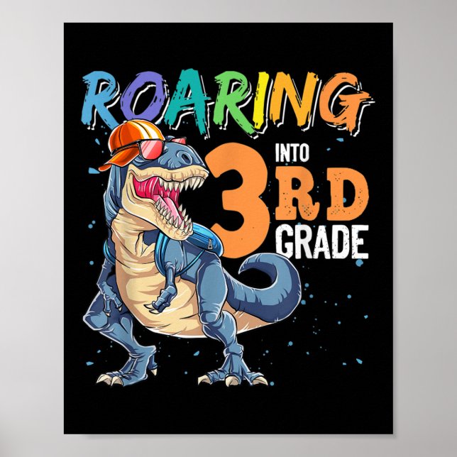 Dinosaur Back To School Im Ready To Crush 3rd Grad Poster (Front)