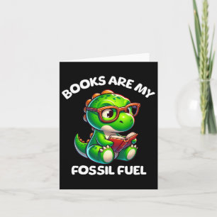 Dinosaur Back To School Reading Books Funny Quote  Card