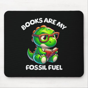 Dinosaur Back To School Reading Books Funny Quote Mouse Pad
