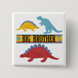 Dinosaur Big Brother 15 Cm Square Badge