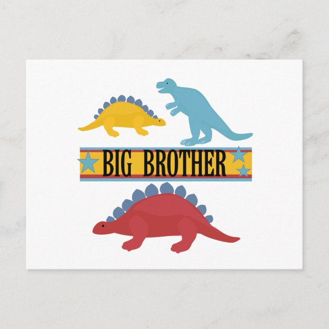 Dinosaur Big Brother Postcard (Front)