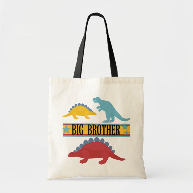 Dinosaur Big Brother Tote Bag (Front)