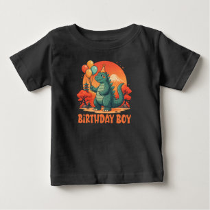 Dinosaur Birthday Boy Baby T-Shirt