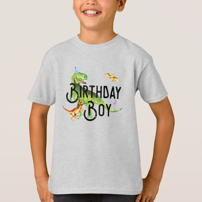 Dinosaur Birthday Boy Shirt (Front)