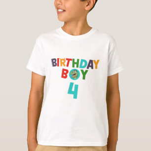Dinosaur Birthday Boy T-Shirt 4th Birthday