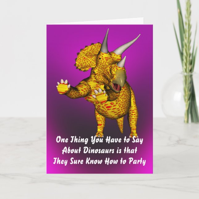 Dinosaur Birthday Card (Front)