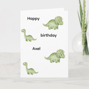 Dinosaur birthday card editable