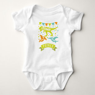 Dinosaur Birthday Colourful Baby Bodysuit