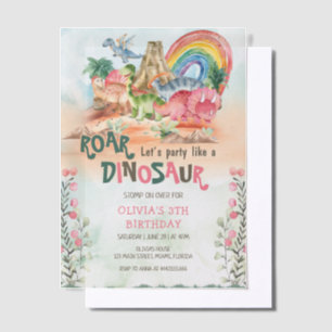 Dinosaur Birthday Invitation