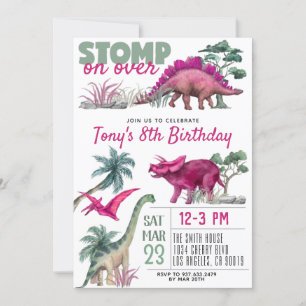 Dinosaur Birthday  Invitation