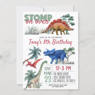 Dinosaur Birthday Invitation