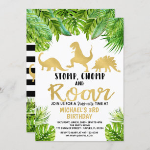 Dinosaur Birthday Invitation