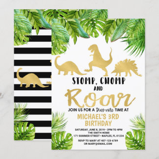 Dinosaur Birthday Invitation