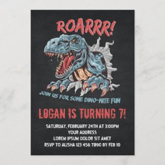 Dinosaur Birthday Invitation