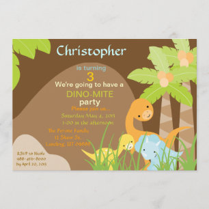 Dinosaur Birthday Invitation