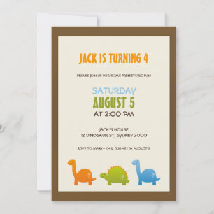 Dinosaur Birthday Invitation