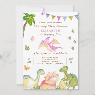 Dinosaur Birthday Invitation