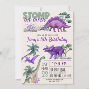 Dinosaur Birthday Invitation