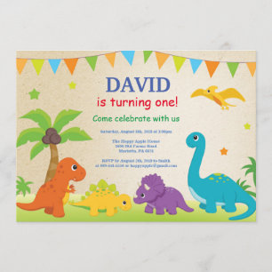 Dinosaur Birthday Invitation Dino Party