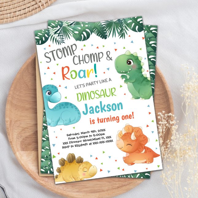 Dinosaur Birthday Invitation, Dinosaur Invitation (Dinosaur Birthday Invitations)