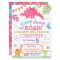 Dinosaur Birthday Invitation for Girl