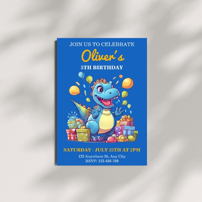 Dinosaur Birthday Invitation - Personalised Party  (Creator Uploaded)