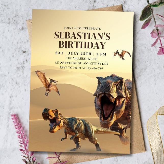 Dinosaur Birthday Invitation, T Rex Dino Birthday Invitation (Creator Uploaded)