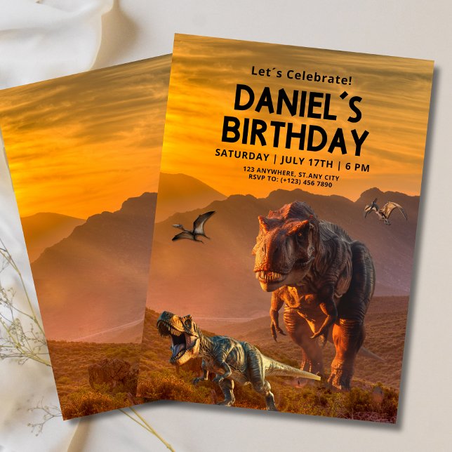 Dinosaur birthday invitation, T Rex Kids Birthday (Creator Uploaded)