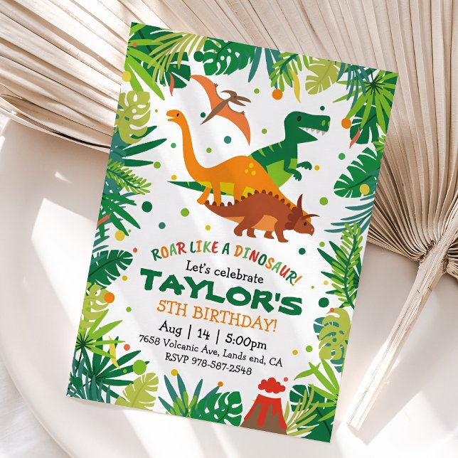 Dinosaur Birthday Invitation T REX Party (Dinosaur Birthday Invitation)