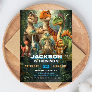 Dinosaur Birthday Invitation T Rex Party Invite