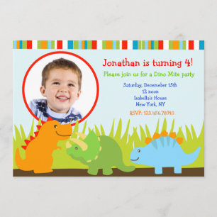 Dinosaur Birthday Invitations