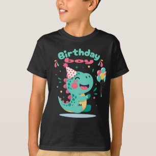 Dinosaur Birthday Party Boys T-Shirt Dino Shirt