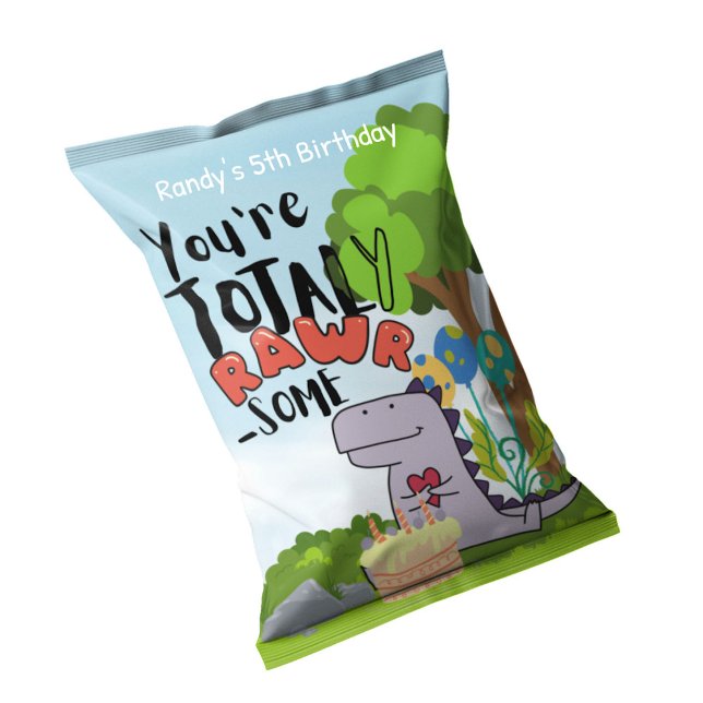 Dinosaur Birthday Party Chip Bag Wrappers Favours Notepad (Creator Uploaded)