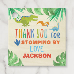 Dinosaur Birthday Party Favour Tags