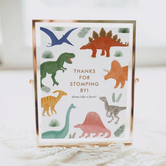 Dinosaur Birthday Party Favours Sign (Creator Uploaded)