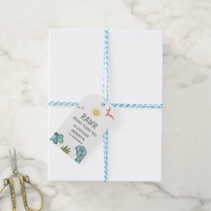 Dinosaur Birthday Party Gift Tags