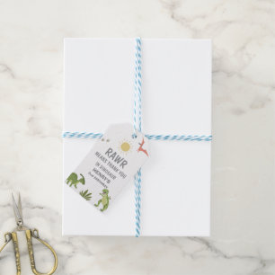 Dinosaur Birthday Party Gift Tags