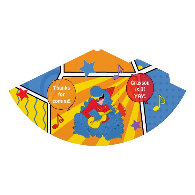 Dinosaur Birthday Party Hat (Front)