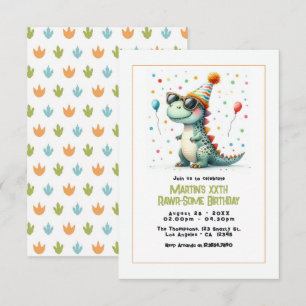 Dinosaur Birthday Party Invitation