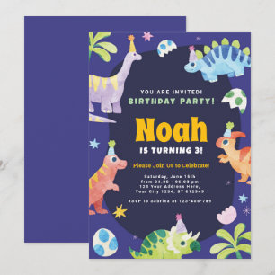 Dinosaur Birthday Party Invitation