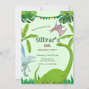 Dinosaur Birthday Party Invitation