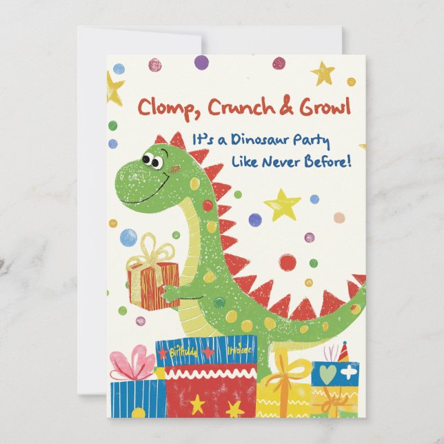Dinosaur Birthday Party Invitation (Front)