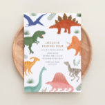 Dinosaur Birthday Party Invitation<br><div class="desc">Celebrate your little one's birthday with this colourful dinosaur-themed birthday invitation.</div>